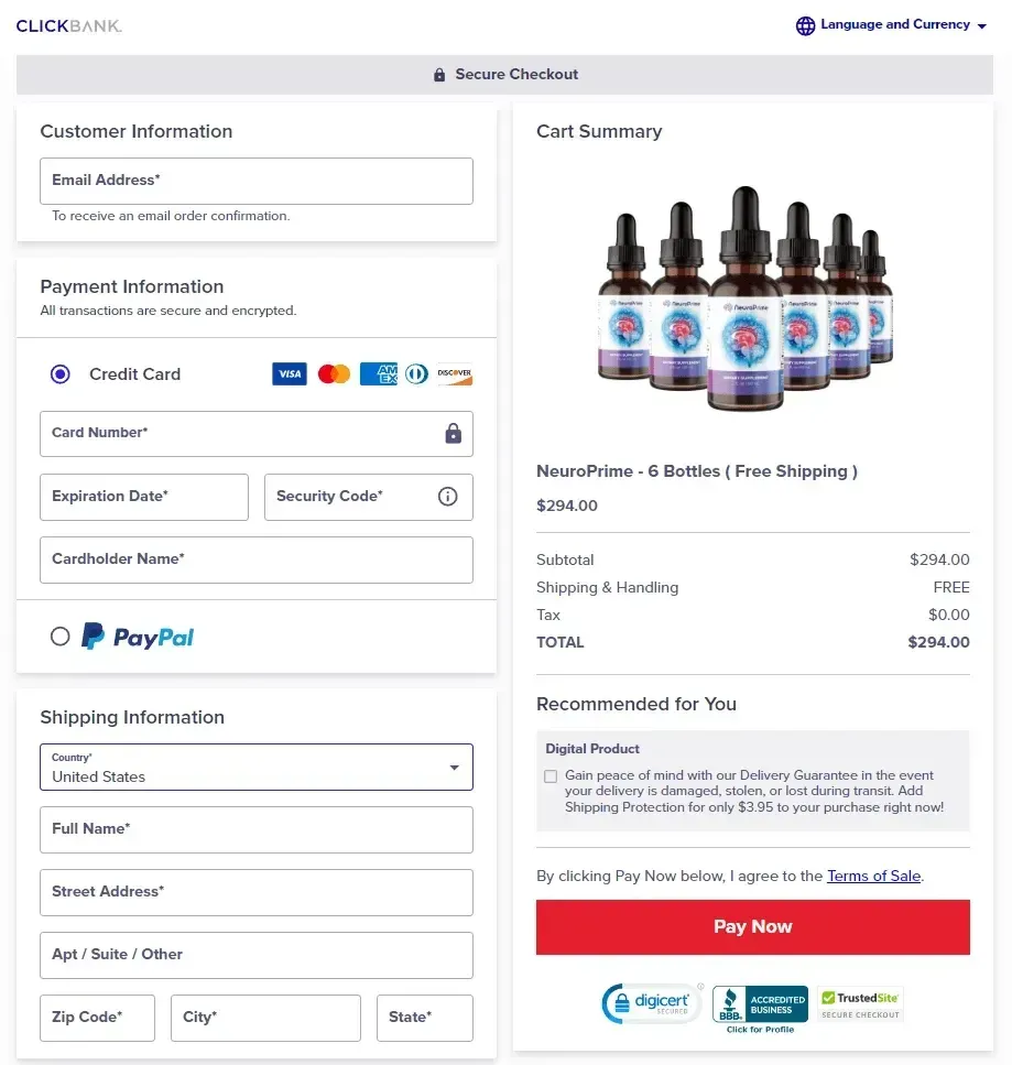 NeuroPrime-Checkout